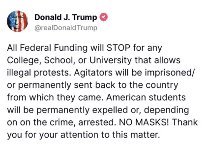 Statement on President Trump's Truth Social post threatening